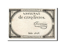 Francia, 5 Livres, 1793, Thirouin, KM:A76, MB+, Lafaurie:171