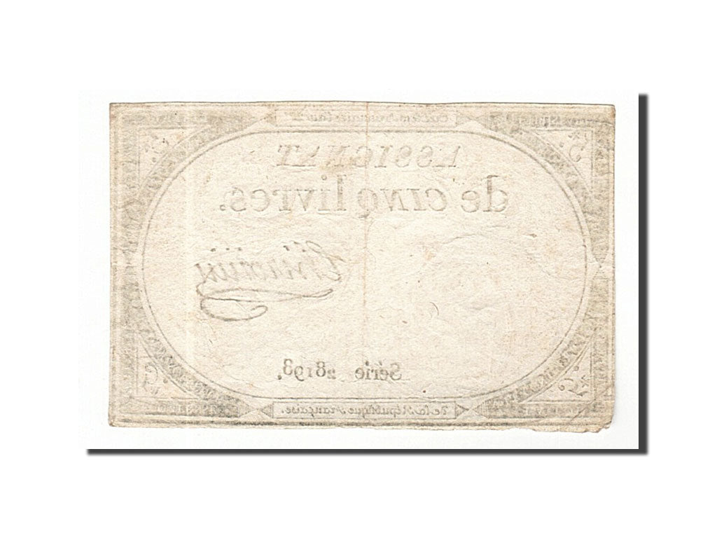 Francia, 5 Livres, 1793, Thirouin, KM:A76, MB+, Lafaurie:171