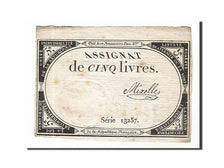 France, 5 Livres, 1793, KM #A76, 1793-10-31, VF(30-35), Lafaurie #171, France,..