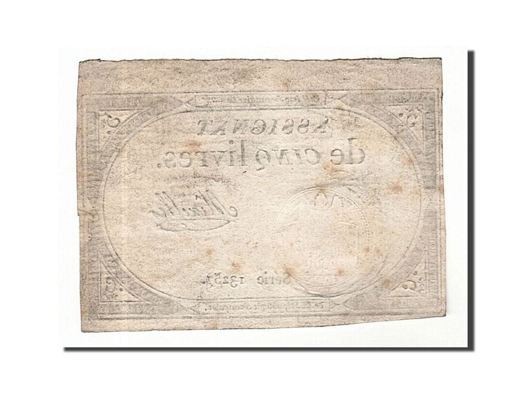 France, 5 Livres, 1793, KM #A76, 1793-10-31, VF(30-35), Lafaurie #171, France,..
