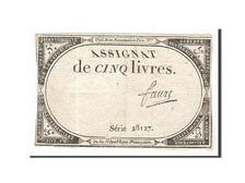 Biljet, Frankrijk, 5 Livres, 1793, Faure, TB+, KM:A76, Lafaurie:171