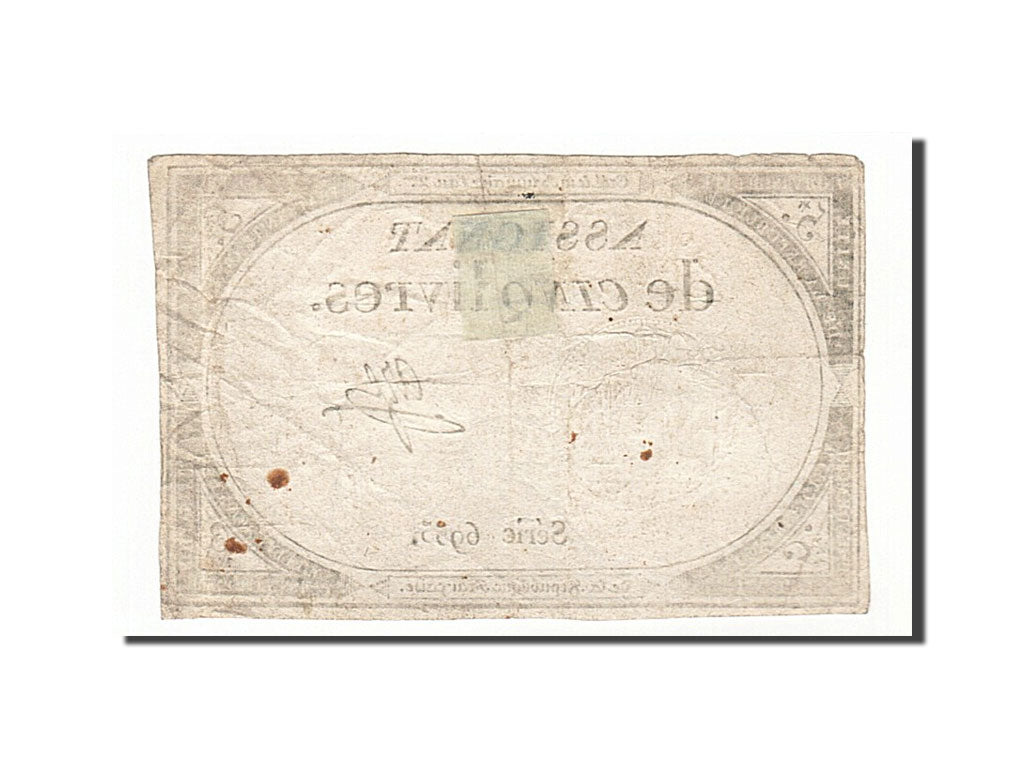 France, 5 Livres, 1793, KM #A76, 1793-10-31, VF(30-35), Lafaurie #171, France,..