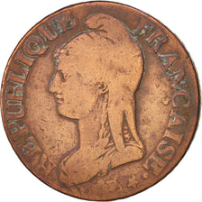 France, Dupré, 5 Centimes, 1799, Paris, F(12-15), Bronze, KM:640.1, Gadoury 126a