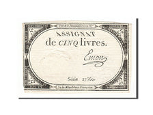 France, 5 Livres, 1793, KM #A76, 1793-10-31, EF(40-45), Lafaurie #171, France,..