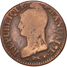 France, Dupré, 5 Centimes, 1799, Metz, VG(8-10), Bronze, KM:640.2, Gadoury:126a