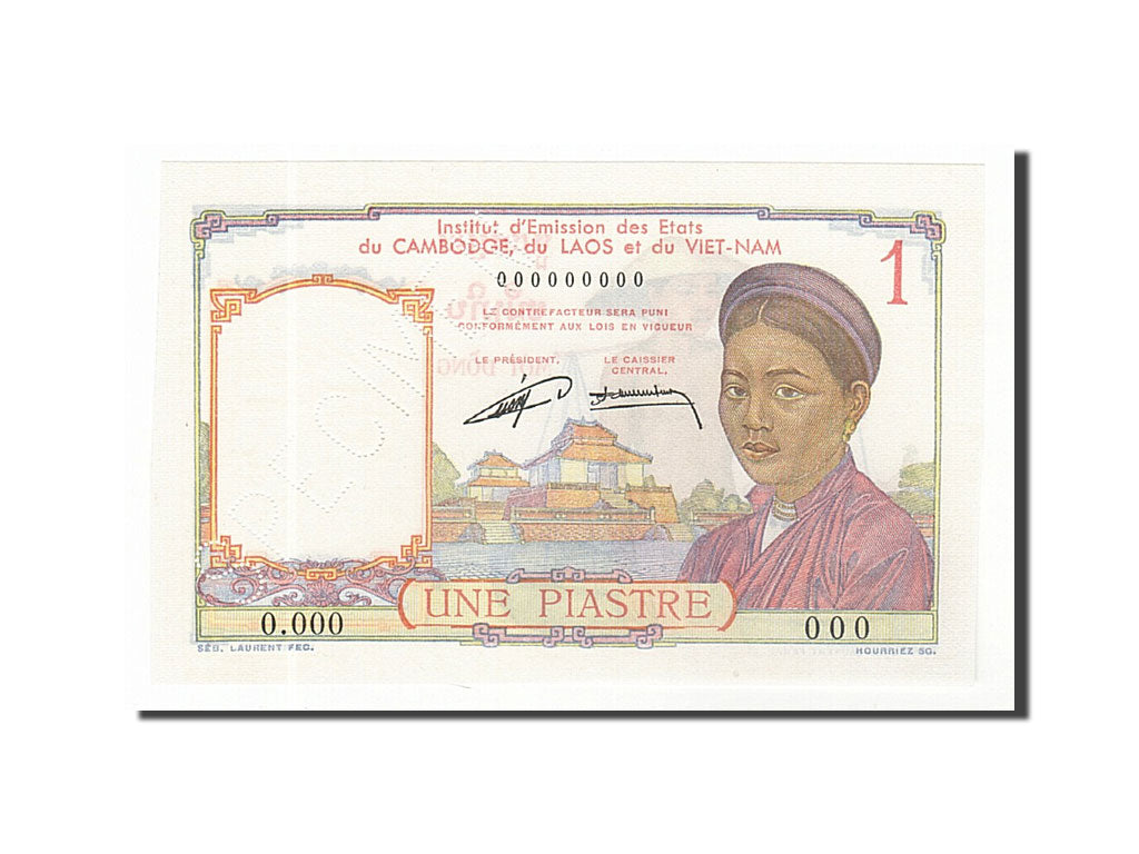 Indochina, 1 Piastre, 1953, UNC(65-70), O.000