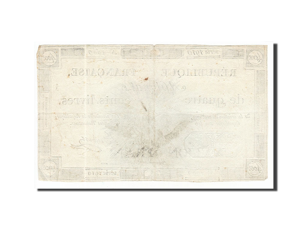 France, 400 Livres, 1792, KM #A73, 1792-11-21, EF(40-45), Lafaurie #163,...