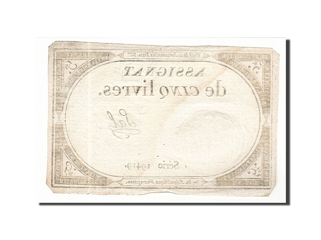 France, 5 Livres, 1793, KM #A76, 1793-10-31, AU(50-53), Lafaurie #171, France,..
