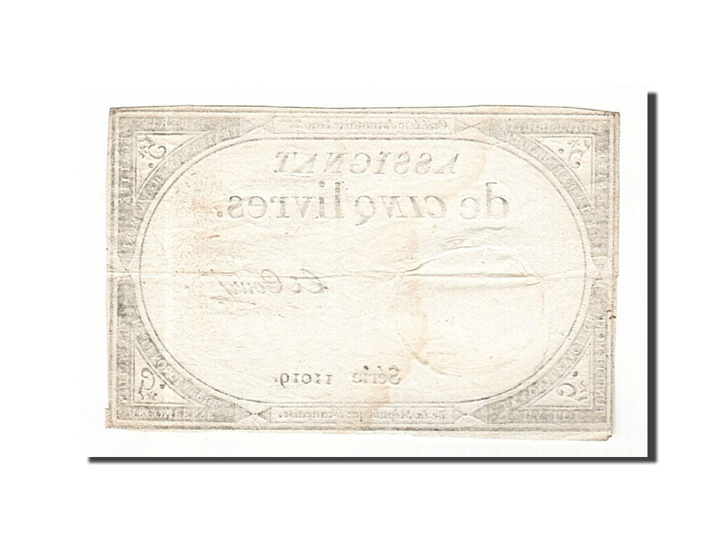 Francia, 5 Livres, 1793, Lecourt, KM:A76, BB, Lafaurie:171