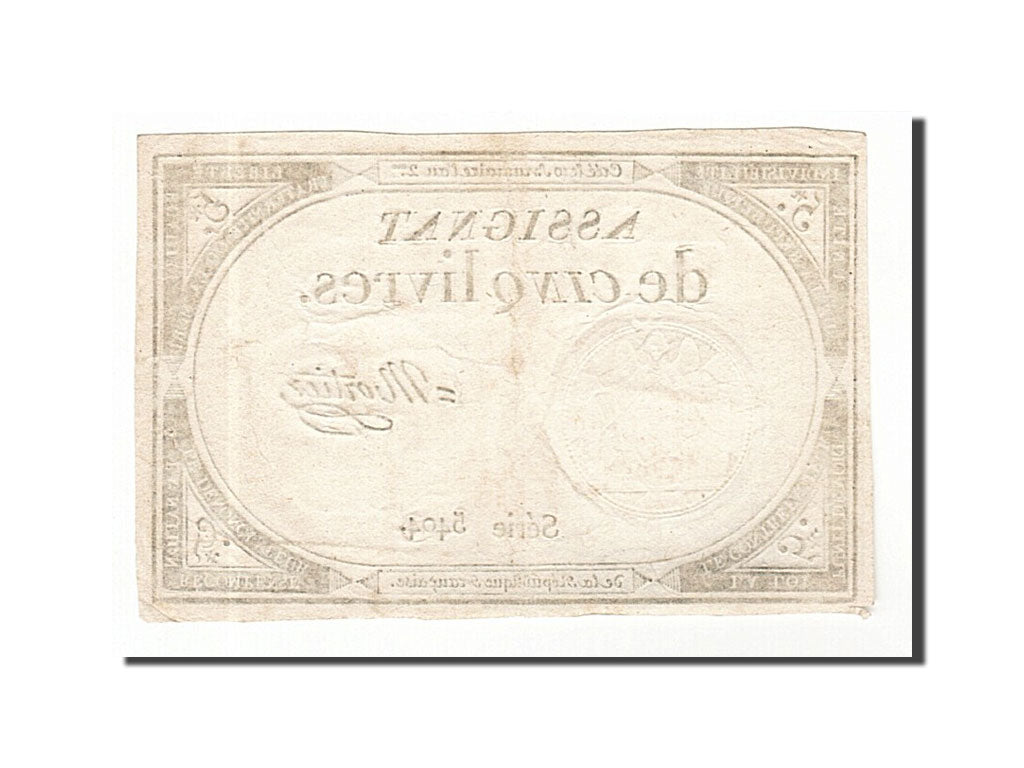 Francia, 5 Livres, 1793, Mortier, KM:A76, BB, Lafaurie:171