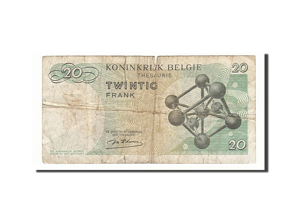 Belgium, 20 Francs, 1964, KM #138, 1964-06-15, F(12-15), 2J9852995