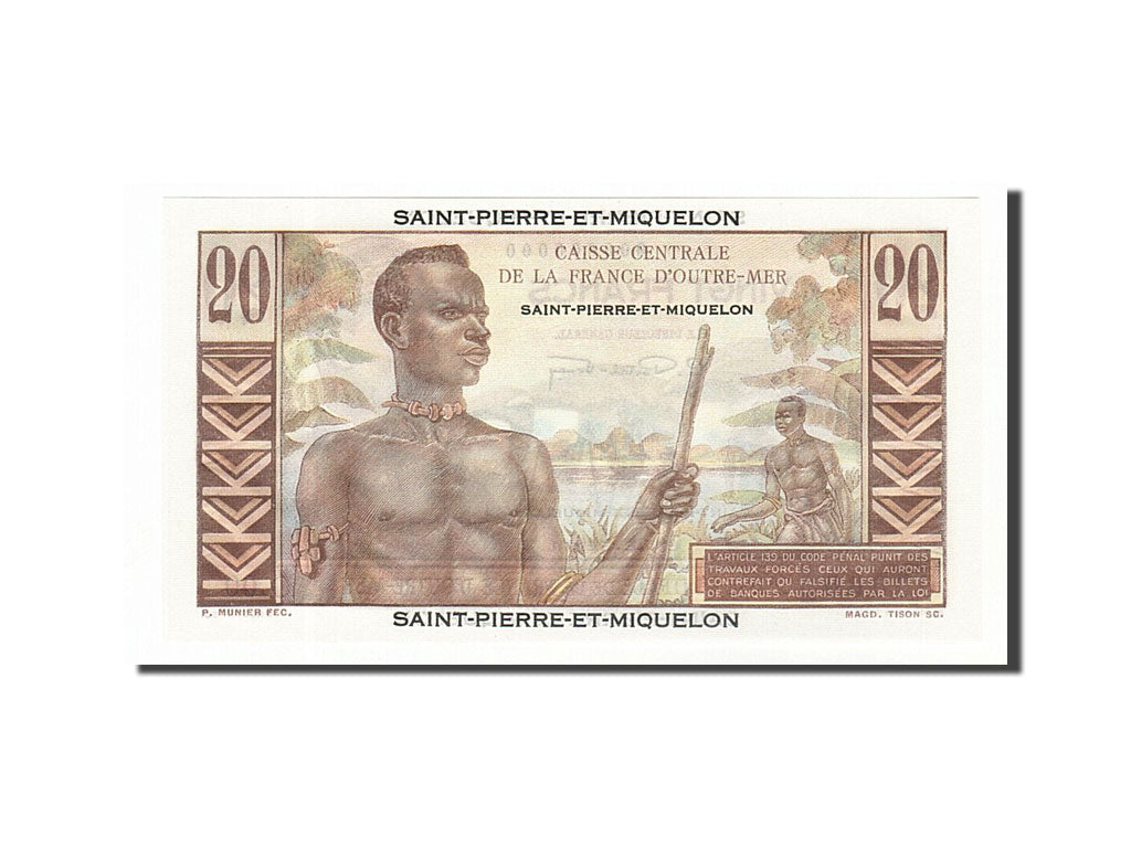 Saint Pierre and Miquelon, 20 Francs, 1950, UNC(65-70), O.00