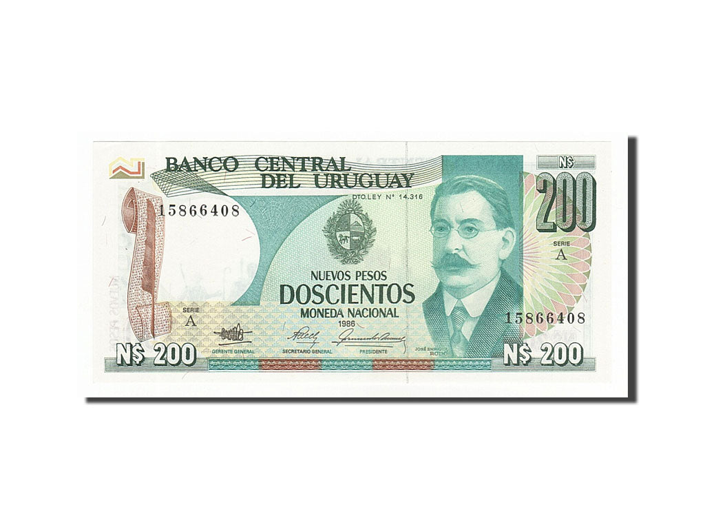 Uruguay, 200 Nuevos Pesos, 1986, KM #66a, UNC(63), 15866408
