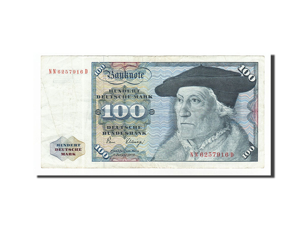 Germany - Federal Republic, 100 Deutsche Mark, 1980, KM #34d, 1980-01-02,...