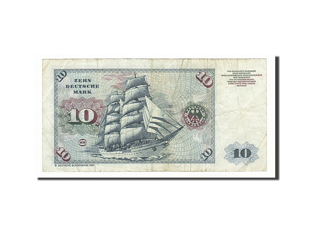 Banconote, GERMANIA - REPUBBLICA FEDERALE, 10 Deutsche Mark, 1980, 1980-01-02