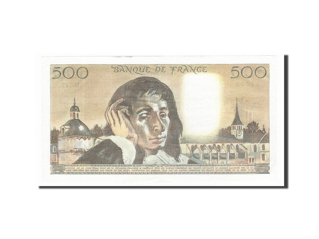 Banknote, France, 500 Francs, 500 F 1968-1993 ''Pascal'', 1984, 1984-01-05