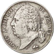 France, Louis XVIII, Franc, 1816, Paris, VF(30-35), Silver, KM:709.1, Gadoury449