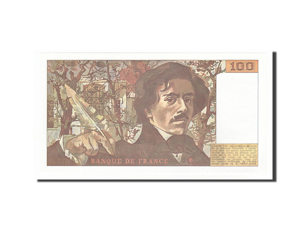 Banknote, France, 100 Francs, 100 F 1978-1995 ''Delacroix'', 1987, UNC(65-70)