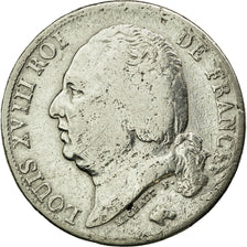 Munten, Frankrijk, Louis XVIII, Louis XVIII, Franc, 1824, Bordeaux, ZG+, Zilver