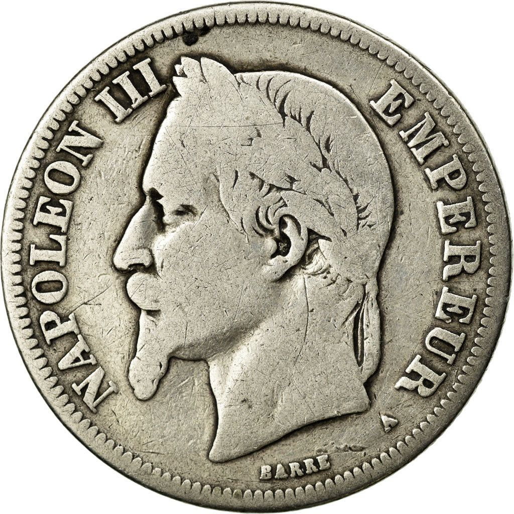 Coin, France, Napoleon III, Napoléon III, 2 Francs, 1870, Paris, VG(8-10)