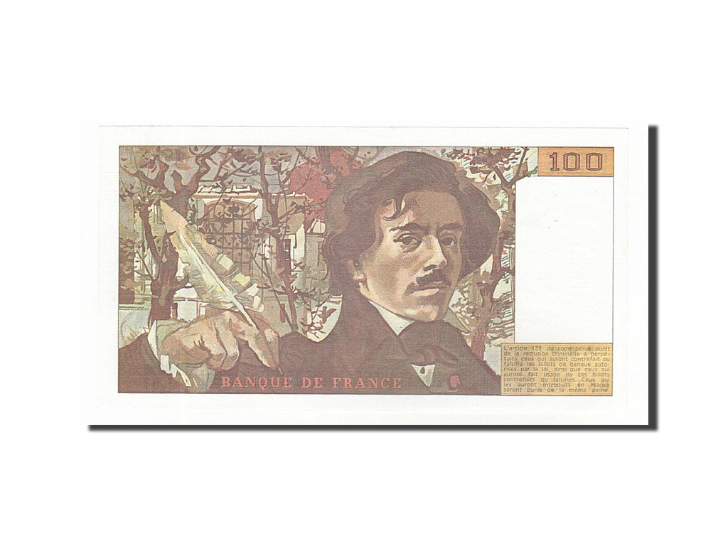 Banknote, France, 100 Francs, 100 F 1978-1995 ''Delacroix'', 1983, UNC(63)