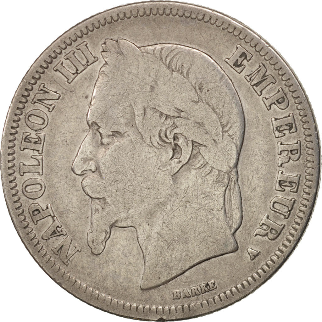 Monnaie, France, Napoleon III, Napoléon III, 2 Francs, 1869, Paris, B, Argent