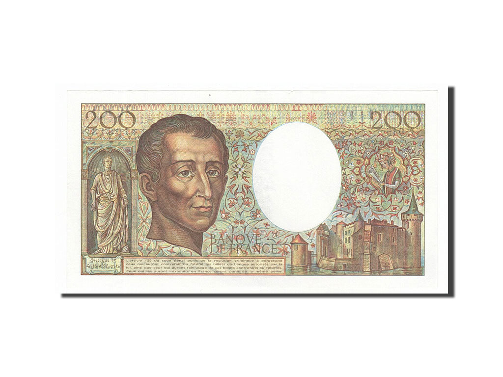 Banknote, France, 200 Francs, 200 F 1981-1994 ''Montesquieu'', 1987, EF(40-45)