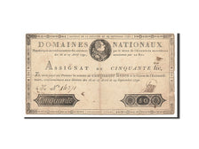 Francia, 50 Livres, 1790, Darnaud, KM:A34, 1790-09-29, BB, Lafaurie:129