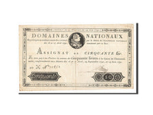 Biljet, Frankrijk, 50 Livres, 1791, Jame, 1791-06-19, SUP, KM:A43, Lafaurie:138