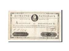 Billete, Francia, 70 Livres, 1790, Legros, 1790-09-29, MBC, KM:A36, Lafaurie:131