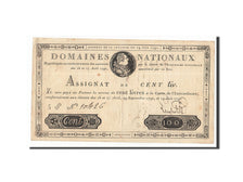Billete, Francia, 100 Livres, 1791, Loiselet, 1791-06-19, MBC+, KM:A44A