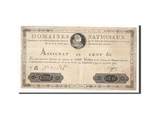Biljet, Frankrijk, 100 Livres, 1791, Raquin, 1791-06-19, TTB, KM:A44A