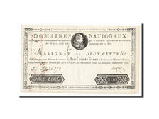 Banconote, Francia, 200 Livres, 1791, Hugues, 1791-09-12, BB+, KM:A47
