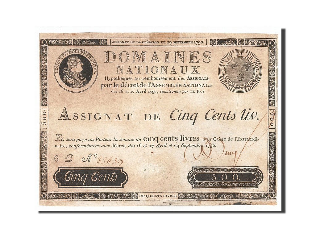 500 Livres type assignat à portrait, Faux