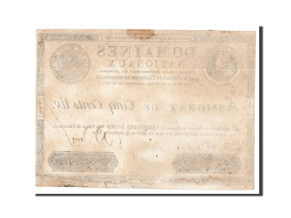 500 Livres type assignat à portrait, Faux