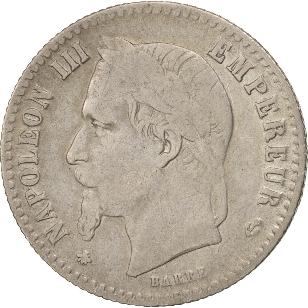 France, Napoleon III, 50 Centimes, 1867, Paris, TB, Argent, KM 814.1, Gadoury417