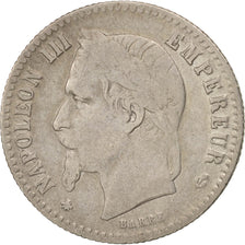 France, Napoleon III, 50 Centimes, 1867, Paris, TB, Argent, KM 814.1, Gadoury417