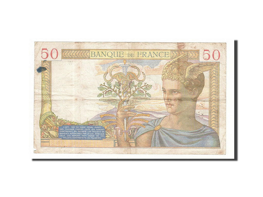 Banknote, France, 50 Francs, 50 F 1934-1940 ''Cérès'', 1939, 1939-07-13