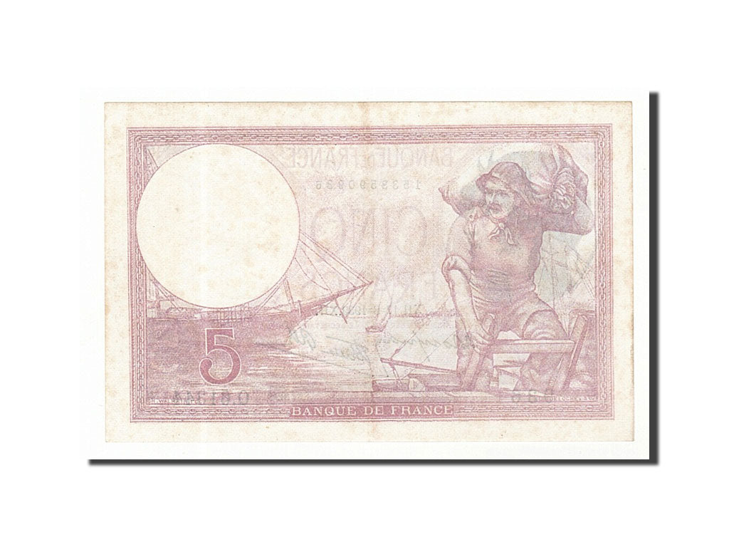 Billet, France, 5 Francs, 5 F 1917-1940 ''Violet'', 1939, 1939-08-17, SUP