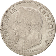 France, Napoleon III, 50 Centimes, 1867, Strasbourg, VF(20-25), KM 814.2