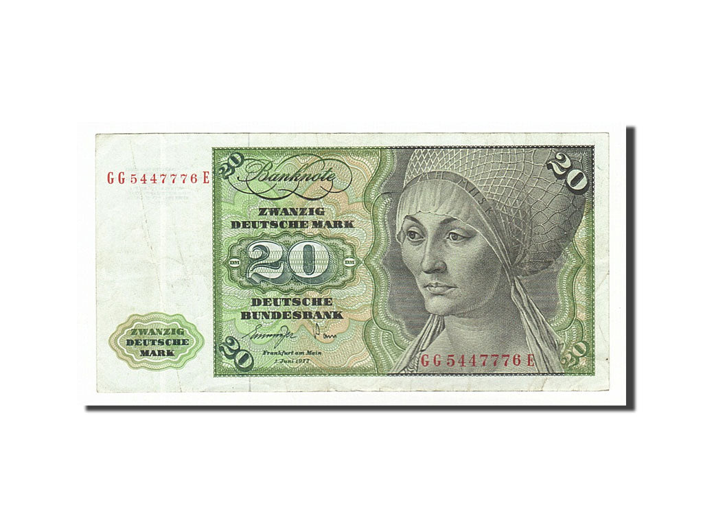 Banknote, GERMANY - FEDERAL REPUBLIC, 20 Deutsche Mark, 1977, 1977-06-01
