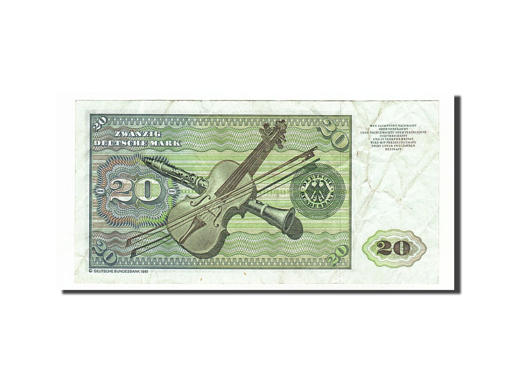 Banknote, GERMANY - FEDERAL REPUBLIC, 20 Deutsche Mark, 1980, 1980-01-02