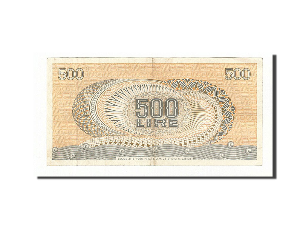 Italy, 500 Lire, 1970, KM #93a, 1970-02-23, EF(40-45), N21