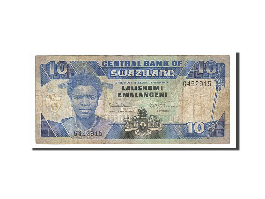 Swaziland, 10 Emalangeni, 1986, KM #15a, VF(20-25), G452915