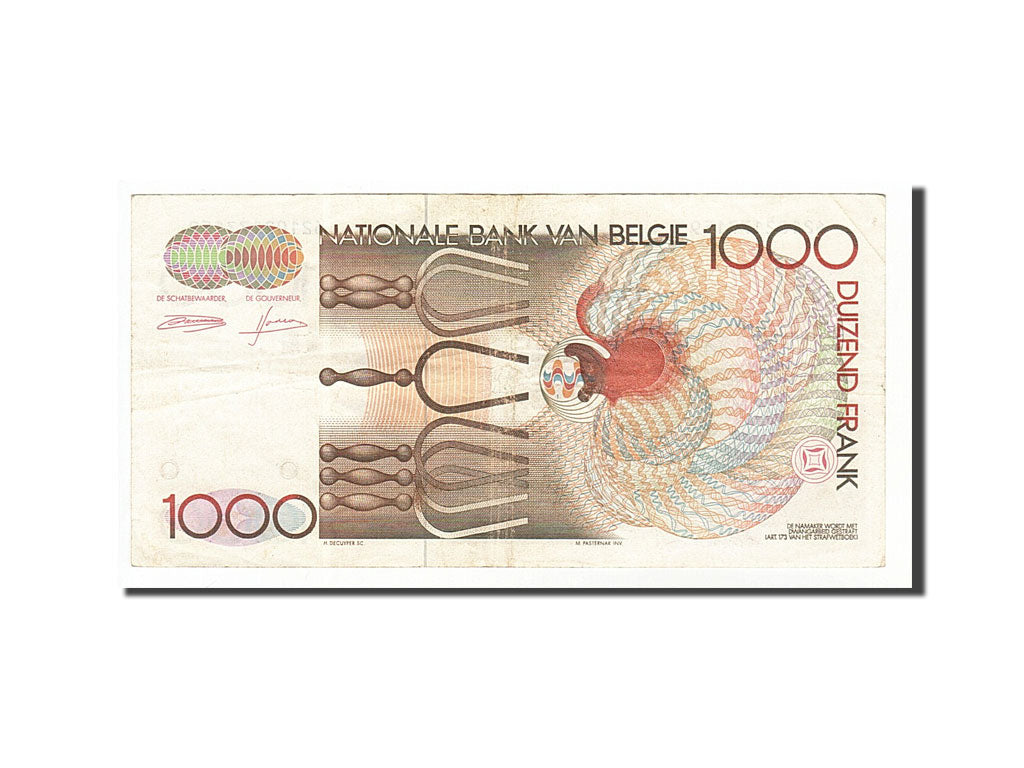 Banknote, Belgium, 1000 Francs, 1980, EF(40-45)
