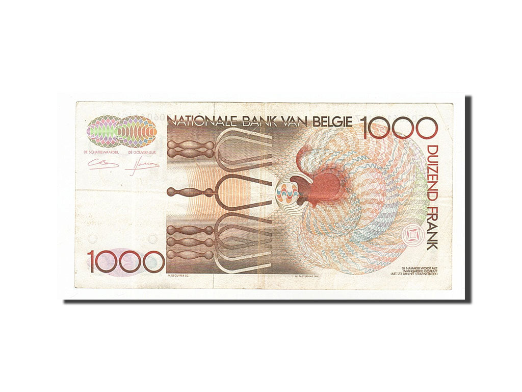 Banknote, Belgium, 1000 Francs, 1980, EF(40-45)