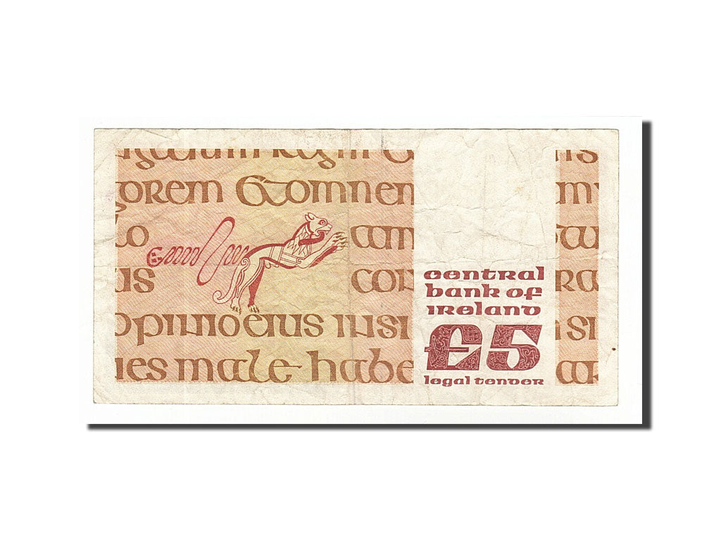 Ireland - Republic, 5 Pounds, 1991, KM #71e, 1991-08-28, VF(20-25), HFG502971
