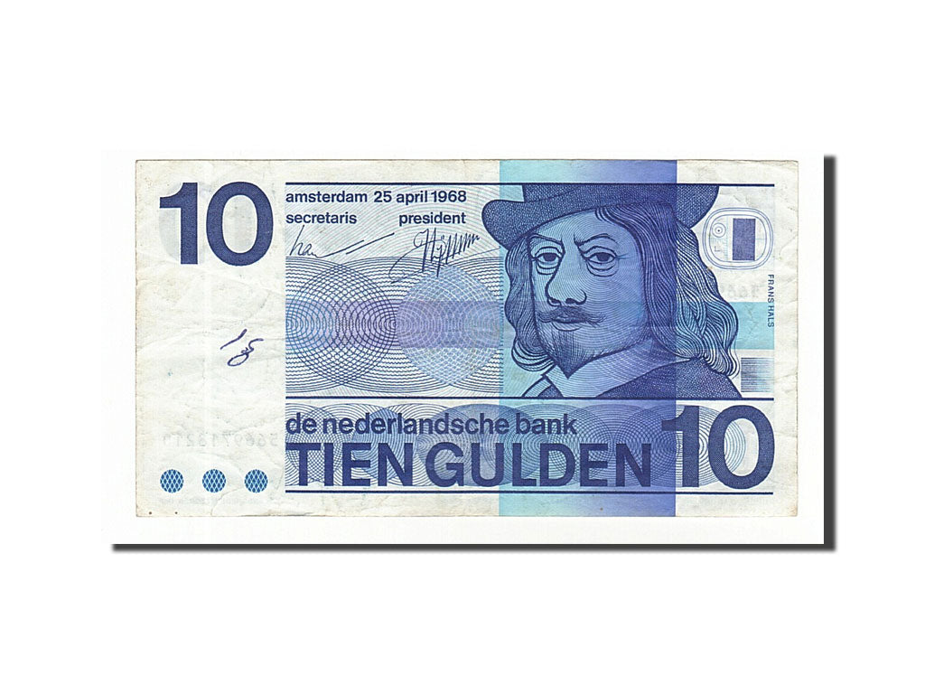 Netherlands, 10 Gulden, 1968, KM #91b, 1968-04-25, EF(40-45), 5669718210