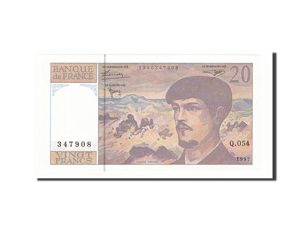 Francia, 20 Francs, 20 F 1980-1997 ''Debussy'', 1997, KM:151i, SPL, Fayette:6...