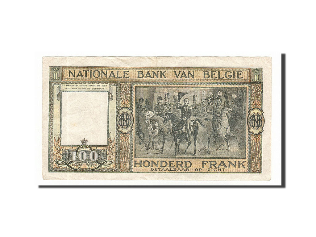 Belgium, 100 Francs, 1946, KM #126, 1946-02-13, VF(30-35), 2453.B.176